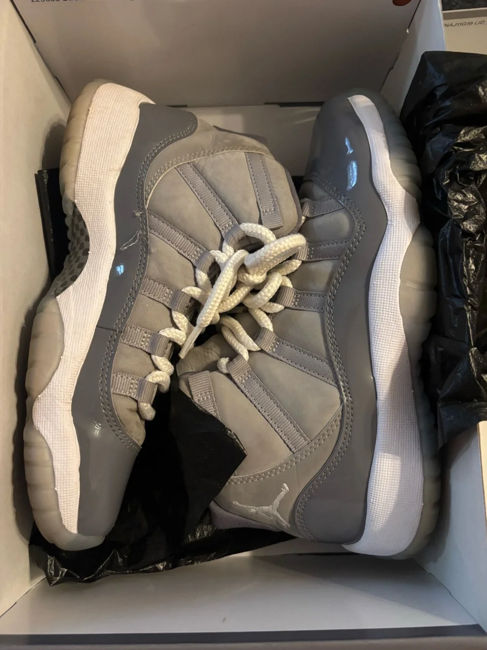Jordan Air Jordan 11 High-Top Sneakers — Grey/White